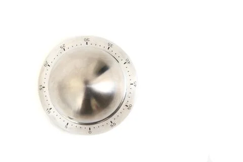 Kitchen timer isolated on white Stock Photos