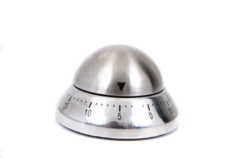 Kitchen timer isolated on white Stock Photos