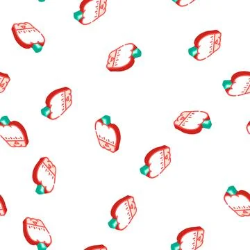 Kitchen timer isometric icon seamless pattern Stock Illustration