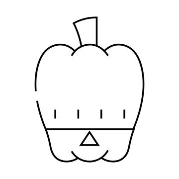 Kitchen timer line icon vector illustration Ilustración de archivo