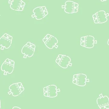 Kitchen timer line vector seamless pattern Stock Illustration