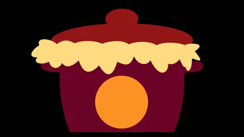 Kitchen timer on the pan, a timer for 2 hours on a transparent background Stock Footage 98972765