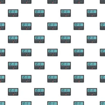 Kitchen timer pattern seamless Stock Illustration