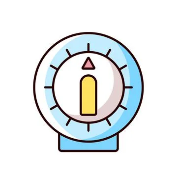 Kitchen timer RGB color icon Stock Illustration