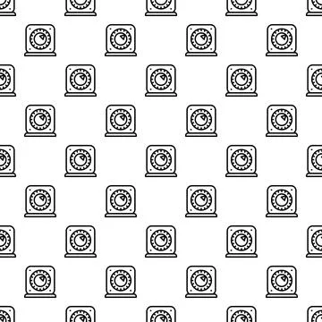 Kitchen timer start pattern seamless Stock Illustration