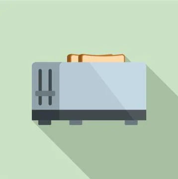 Kitchen toaster icon, flat style イラスト素材