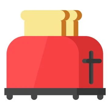 Kitchen toaster icon. Vector illustration. Stock Illustration