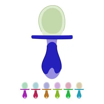 Kitchen toddler spoon vector cartoon graphic Stock Illustration