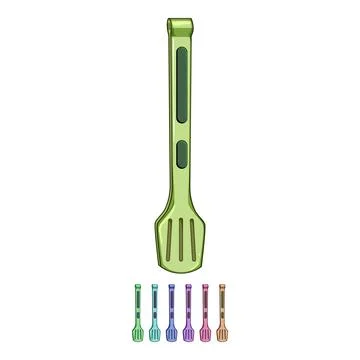 Kitchen tongs hand cartoon vector graphic Stock Illustration