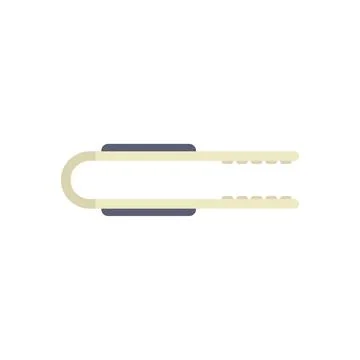 Kitchen tongs lying down isolated on white background Stock Illustration