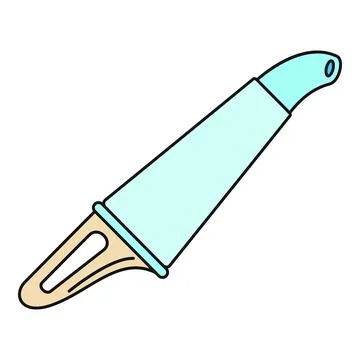Kitchen tool peeler with light blue handle Illustration