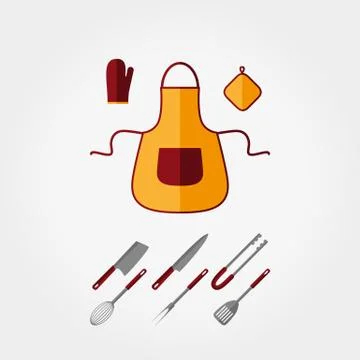 Kitchen tools icons Stock Illustration