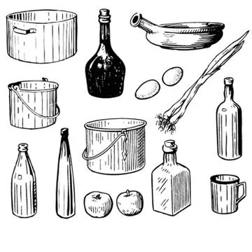 Kitchen tools Illustrazione stock