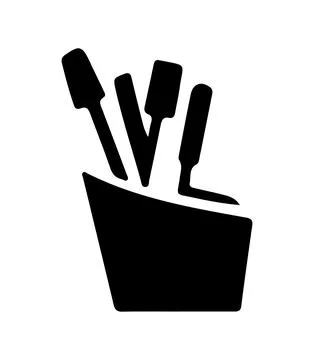 Kitchen Tools Keeper Silhouette Design Stock-Illustration