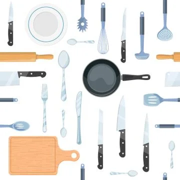 KItchen tools seamless pattern イラスト素材