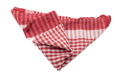 Kitchen towel isolated on white background Stock Photos