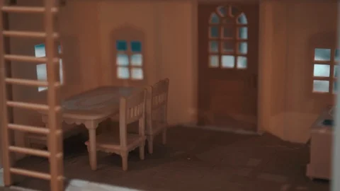 Kitchen in the toy House Stock Footage 100558613