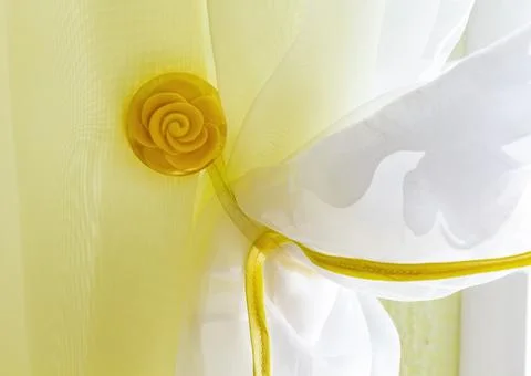 Kitchen transparent curtain Stock Photos