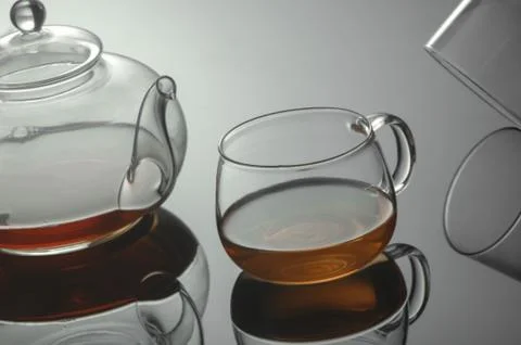Kitchen transparent kettle Stock Photos