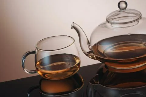 Kitchen transparent kettle Stock Photos