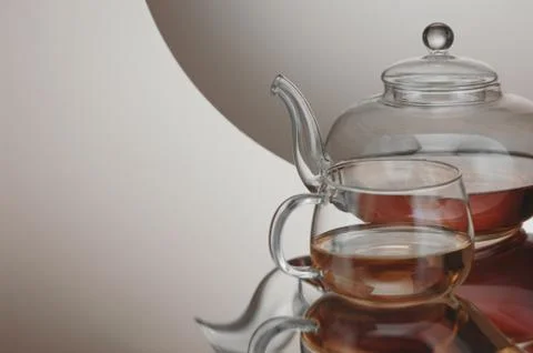 Kitchen transparent kettle Stock Photos