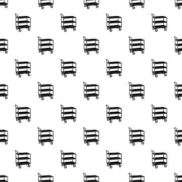 Kitchen trolley pattern seamless Illustrazione stock