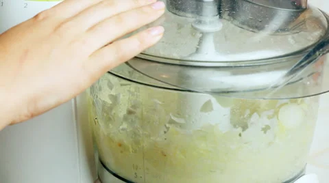 Kitchen Unit Cut Onion Timelapse Vídeo Stock 30140188