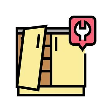 Kitchen unit repairs color icon vector illustration Stock Illustration