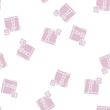 Kitchen unit repairs glyph seamless pattern Stock Illustration