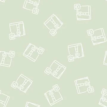 Kitchen unit repairs line seamless pattern Stock Illustration