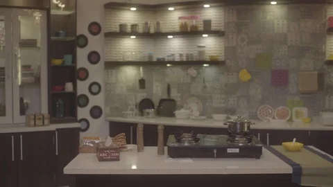 Kitchen of an upscale house - Shot on Sony A7SII Stock-Footage 113604727