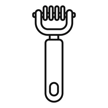 Kitchen utensil icon with handle for grating cheese or vegetables Illustration