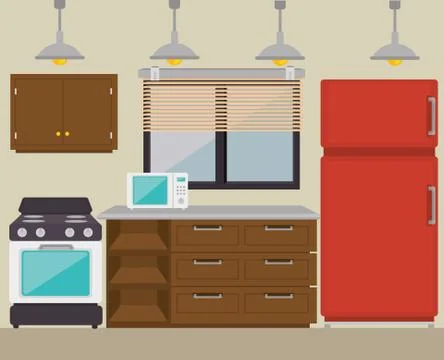 Kitchen utensils and dishware 스톡 일러스트