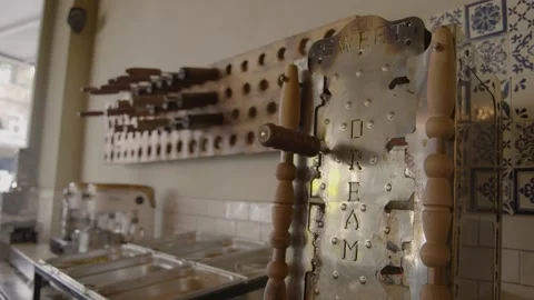 Kitchen Utensils and Metal Tool in Food Prep Area of Sydney Cafe Interior Stock Footage 345659312