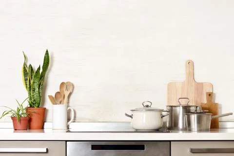 Kitchen utensils background Stock Photos