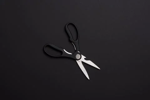 Kitchen utensils on black Stock Photos
