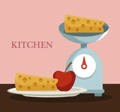 Kitchen utensils concept Stock Illustration