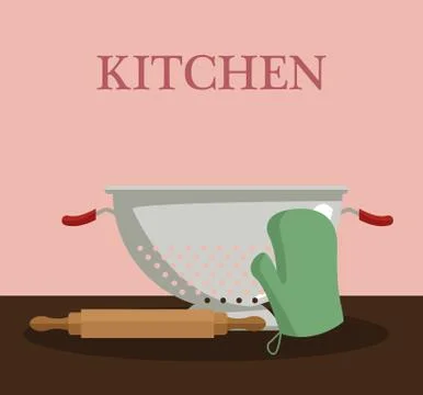 Kitchen utensils concept Stockillustratie