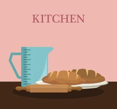 Kitchen utensils concept Illustrazione stock