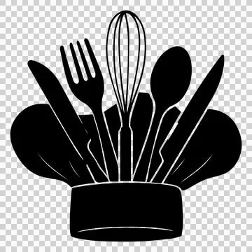 Kitchen utensils in a container. Cooking tools and cutlery Stock Illustration