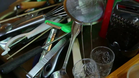 Kitchen utensils Stock Footage 40978568