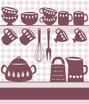 Kitchen utensils Stock Illustration