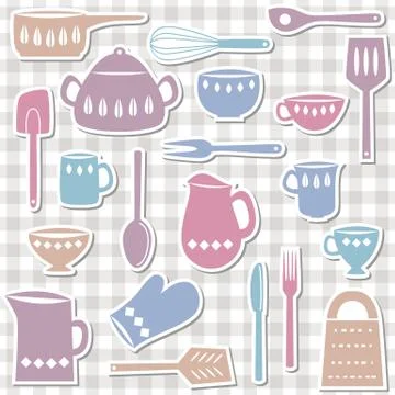 Kitchen utensils Illustrazione stock