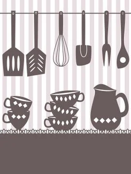 Kitchen utensils Stock Illustration