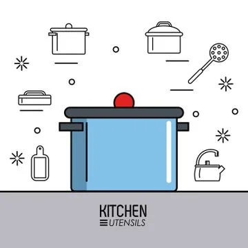 Kitchen utensils infographic Stockillustratie