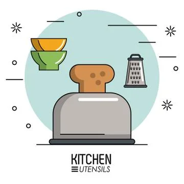 Kitchen utensils infographic 스톡 일러스트