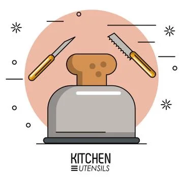 Kitchen utensils infographic 스톡 일러스트