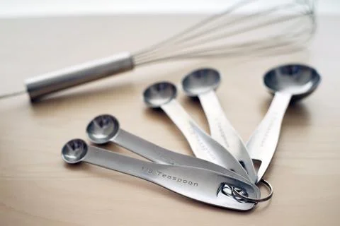 Kitchen utensils needed for making bread or pastry Stock Photos