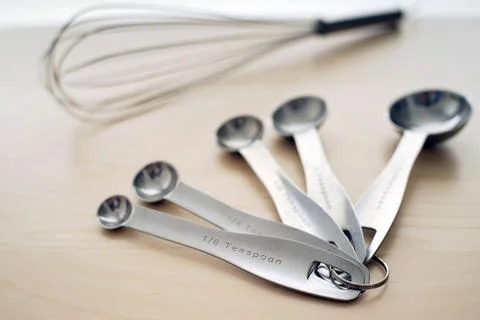 Kitchen utensils needed for making bread or pastry Stock Photos