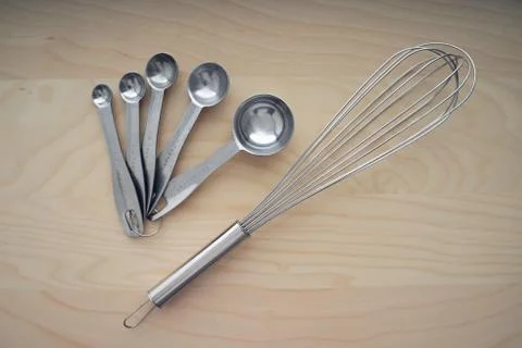 Kitchen utensils needed for making bread or pastry Stock Photos
